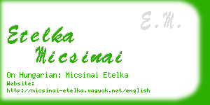 etelka micsinai business card